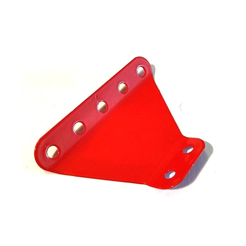 Plaque trapèze à rebords Meccano, rouge vif