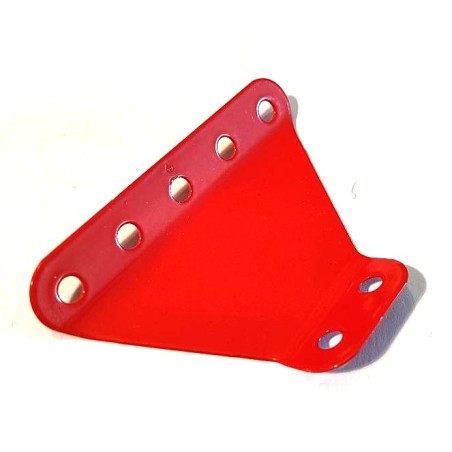 Plaque trapèze à rebords Meccano, rouge vif