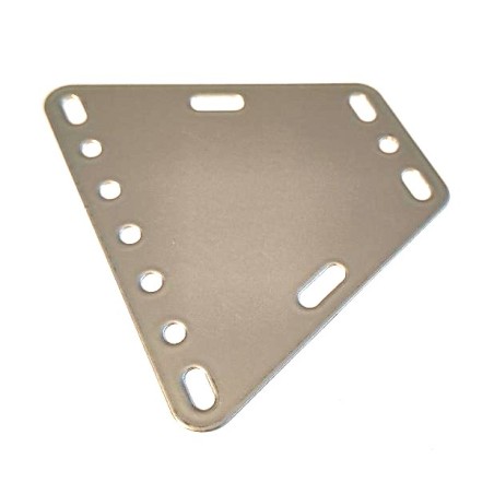 Plaque trapèze Meccano gris argent