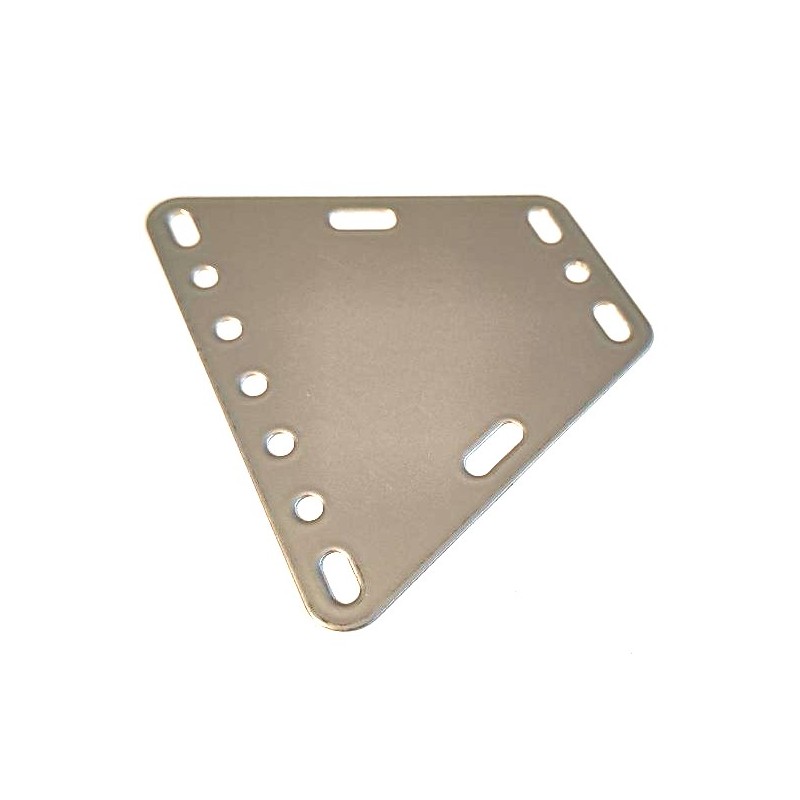 Plaque trapèze Meccano gris argent