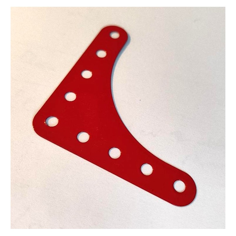 Plaque gousset flexible Meccano rouge vif