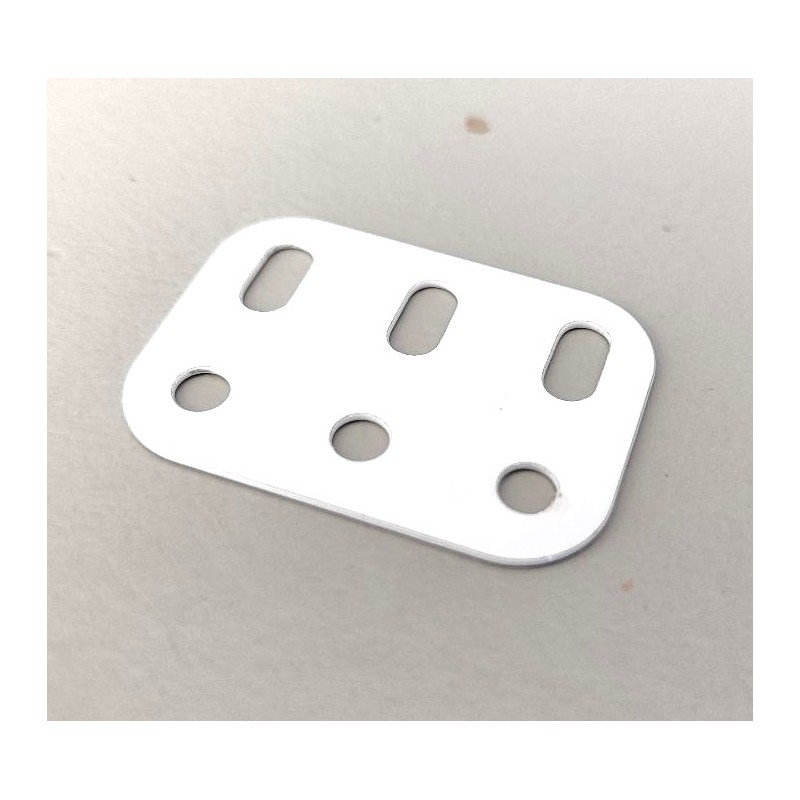 Poutrelle Meccano 3 trous blanche