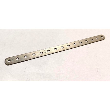Bande Meccano de 15 trous nickelée