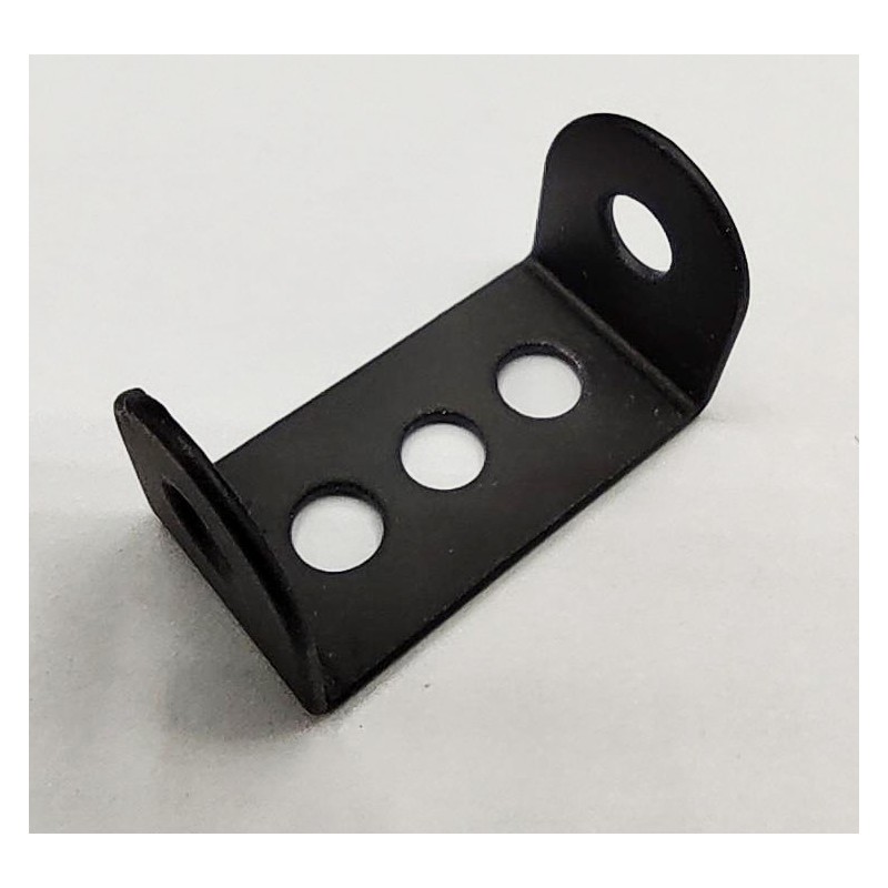 Bande coudée Meccano 3 trous noir mat 12 x 24 x 12 mm