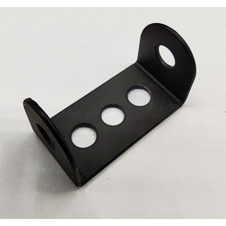 Bande coudée Meccano 3 trous noir mat 12 x 24 x 12 mm