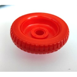 Roue Meccano plastique rouge