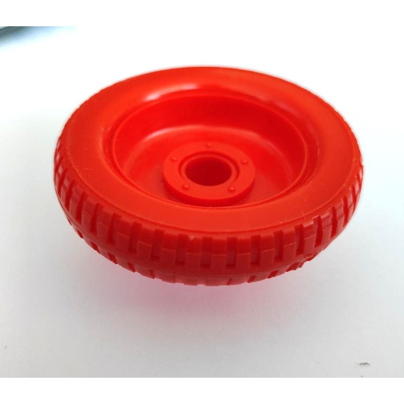 Roue Meccano plastique rouge