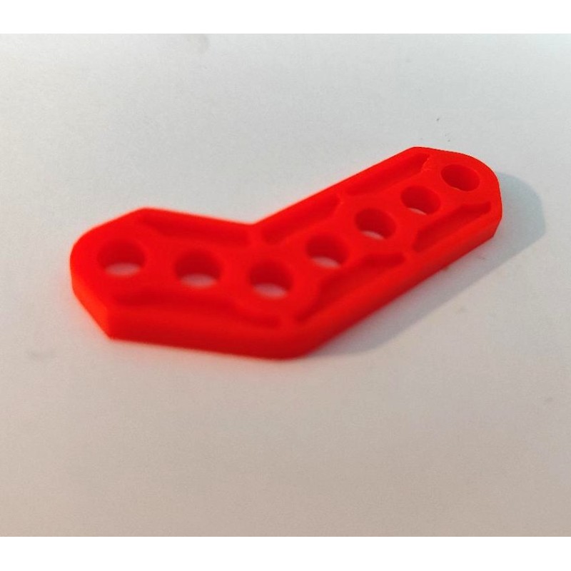 Gousset 135° plastique rose orangé