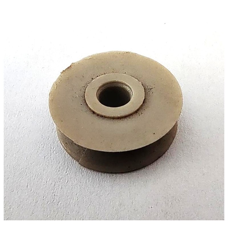 Poulie Meccano plastique de 12 mm sans moyeu grise