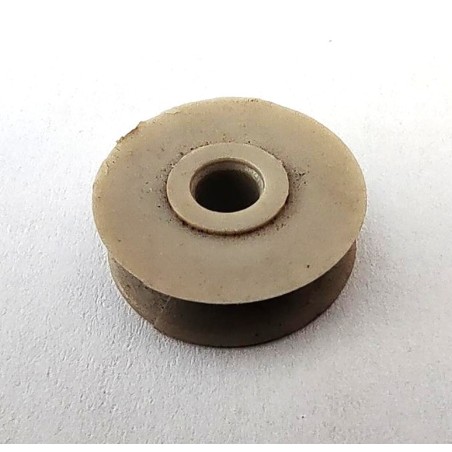 Poulie Meccano plastique de 12 mm sans moyeu grise