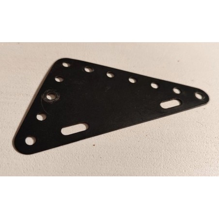 Plaque flexible triangulaire Meccano 7 x 5 trous noir mat