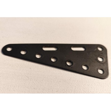 Plaque flexible triangulaire Meccano 7 x 3 trous noir mat