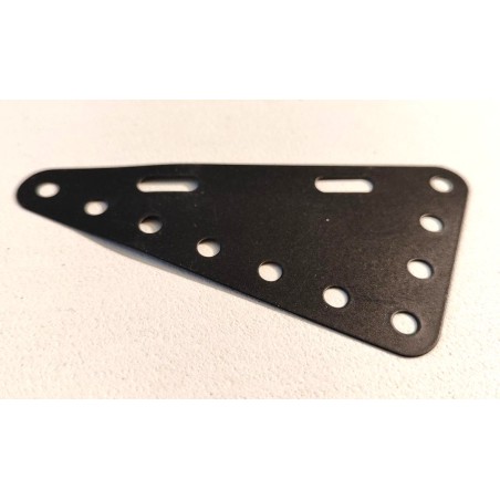 Plaque flexible triangulaire Meccano 7 x 4 trous noir mat