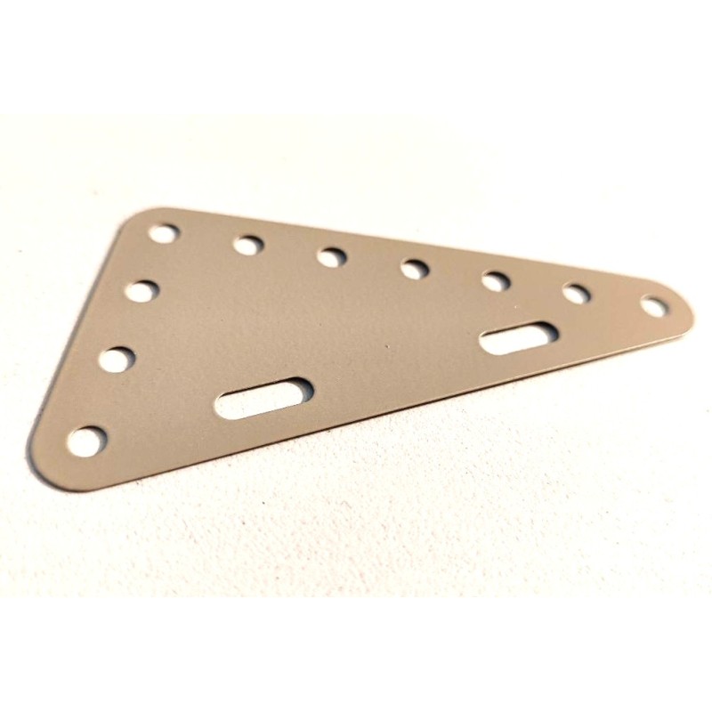 Plaque flexible triangulaire Meccano 7 x 4 trous beige