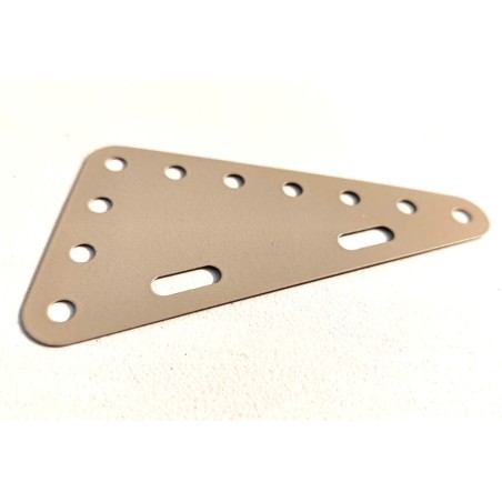 Plaque flexible triangulaire Meccano 7 x 4 trous beige