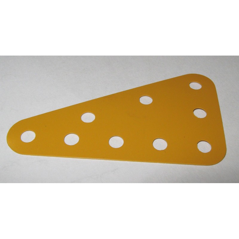 Plaque flexible triangulaire Meccano 5x3 trous jaune anglais