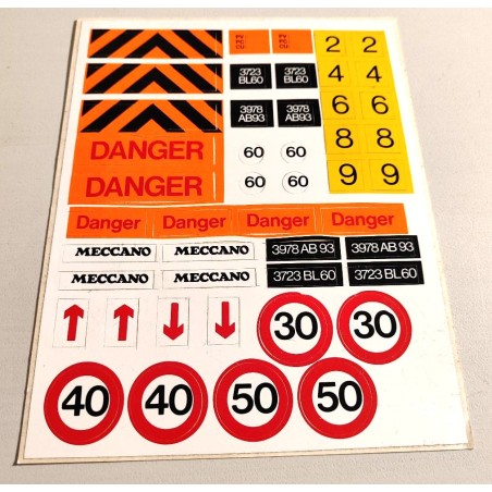 Planche d'autocollants Mekkakits Travaux Publics