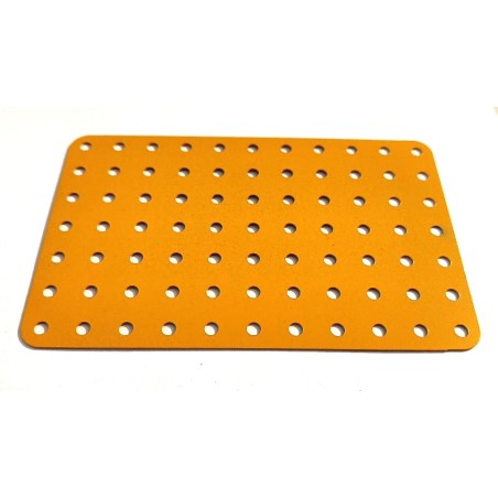Plaque Meccano sans rebord 11 x 7 trous jaune anglais