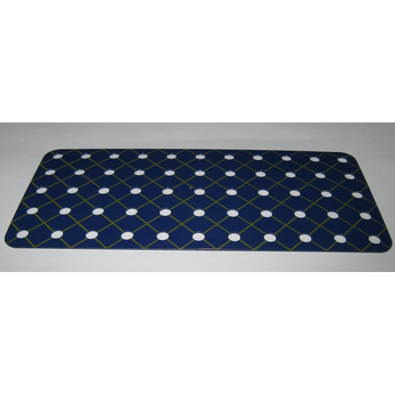 Plaque Meccano sans rebord 11x5 trous bleu croisillonné