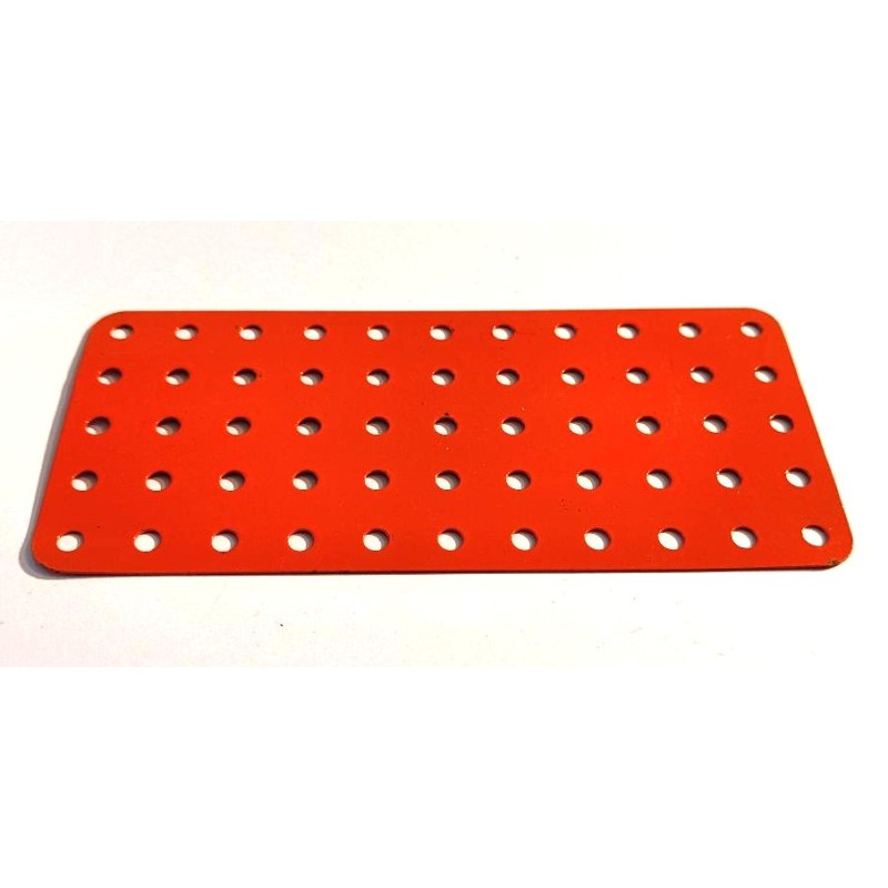 Plaque Meccano sans rebord 11x5 trous orange