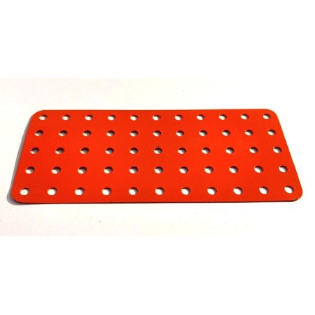Plaque Meccano sans rebord 11x5 trous orange