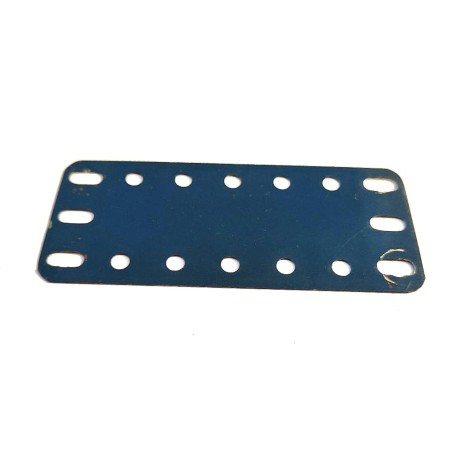 Plaque flexible Meccano 7 x 3 trous bleue