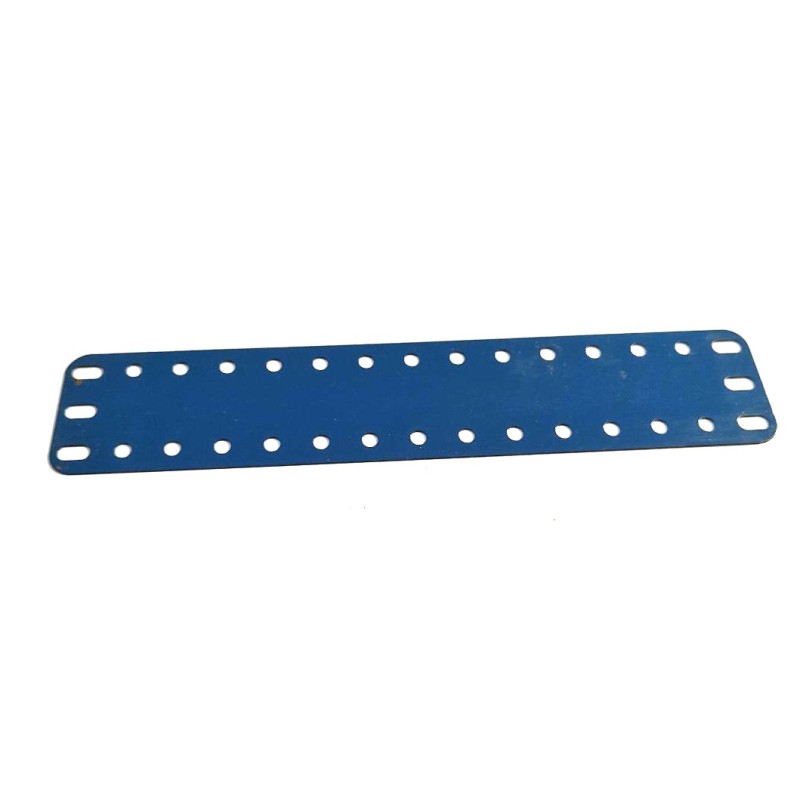 Plaque flexible Meccano 15x3 trous bleue