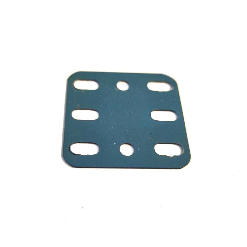 Plaque flexible Meccano 3x3 trous bleue