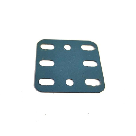 Plaque flexible Meccano 3x3 trous bleue