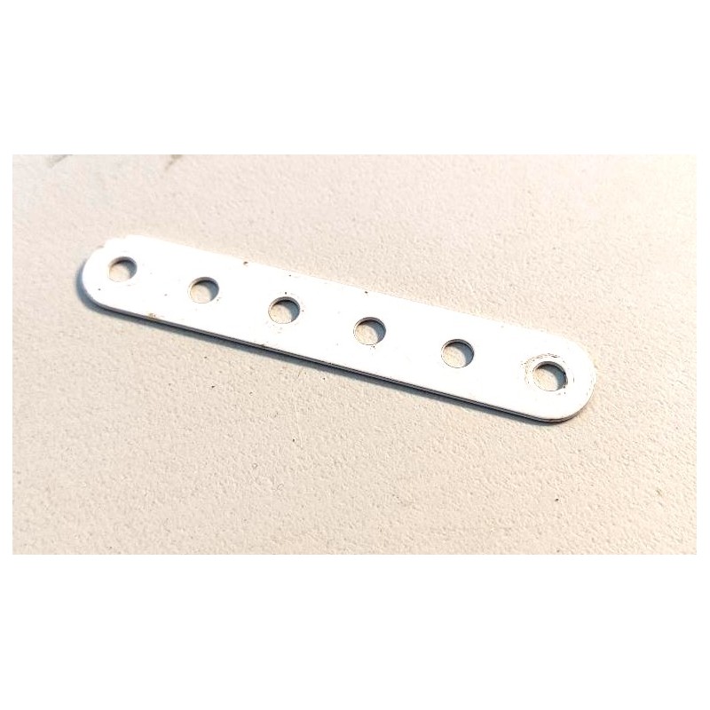 Bande Meccano 6 trous blanche