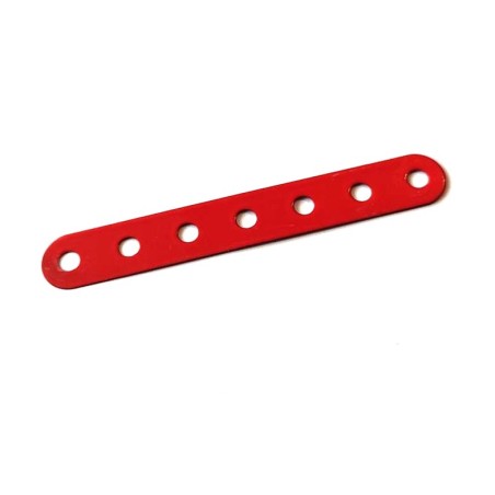 Bande flexible Meccano 7 trous rouge vif