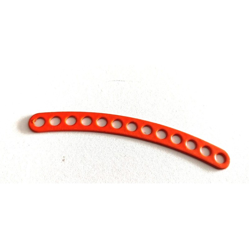 Bande incurvée étroite double perforation 13 trous orange