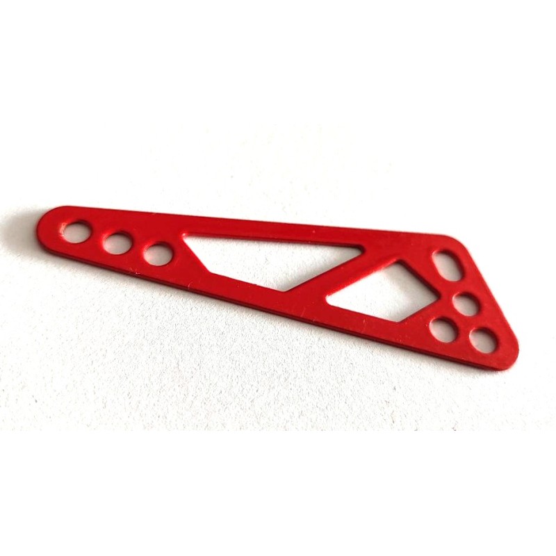 Plaque triangulaire ajourée Meccano rouge