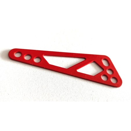 Plaque triangulaire ajourée Meccano rouge