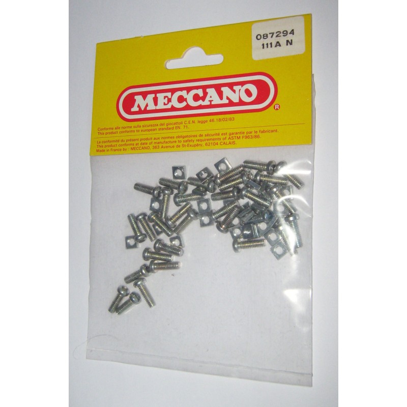 Sachet de 30 boulons et écrous Meccano