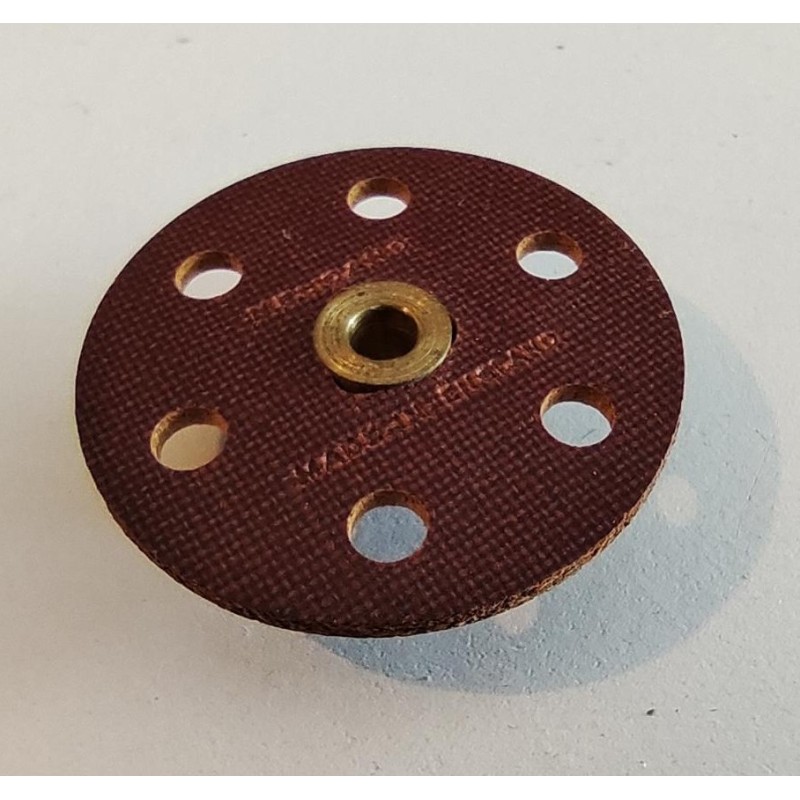 Roue barillet isolante 6 trous Meccano marron