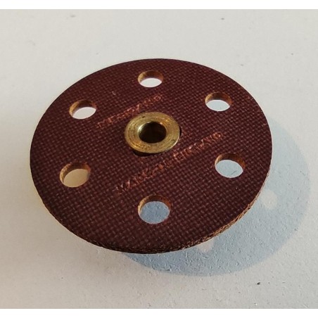 Roue barillet isolante 6 trous Meccano marron