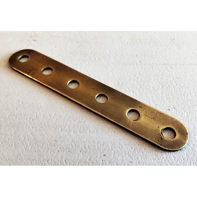 Bande 6 trous laiton compatible Meccano