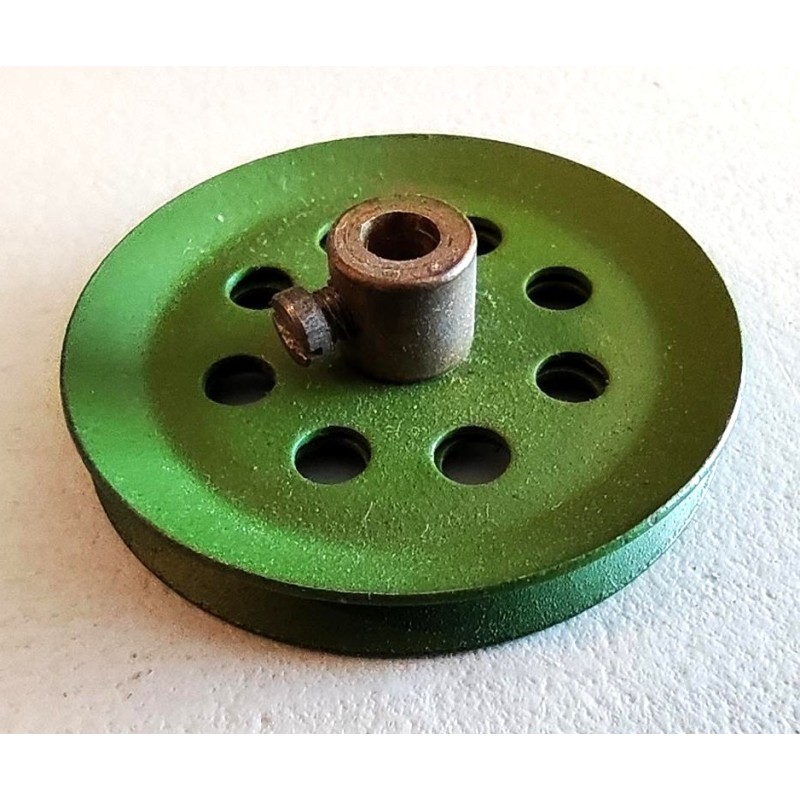 Poulie compatible Meccano de 38 mm à moyeu, verte