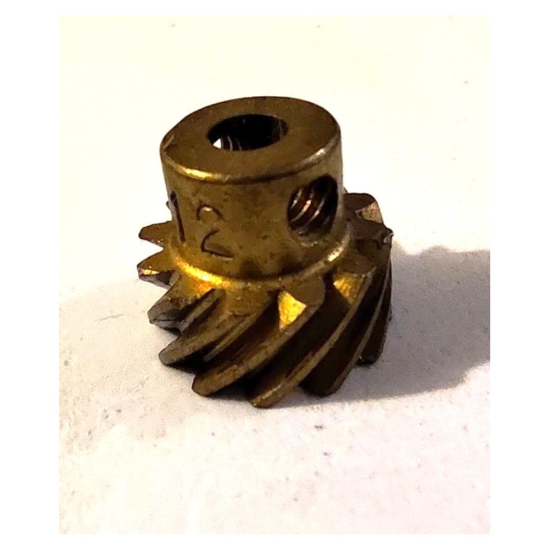 Pignon hélicoïdal droit Meccano 12 dents laiton