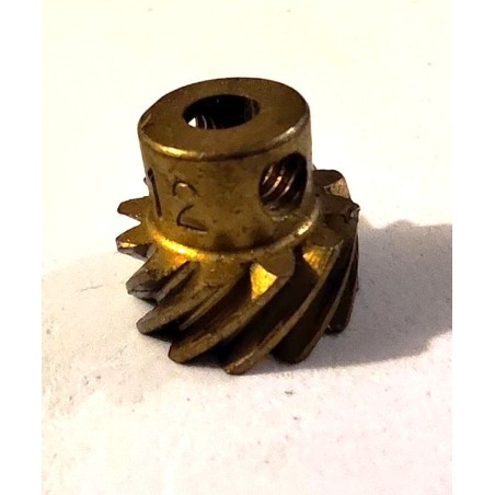 Pignon hélicoïdal droit Meccano 12 dents laiton