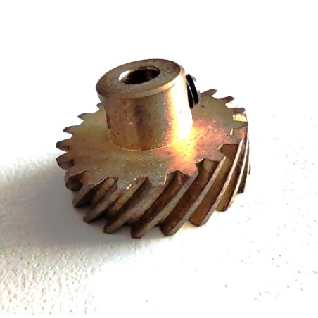 Roue (ou pignon) hélicoïdale droite Meccano 20 dents laiton