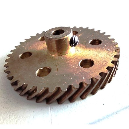 Roue (ou pignon) hélicoïdale droite Meccano 30 dents laiton