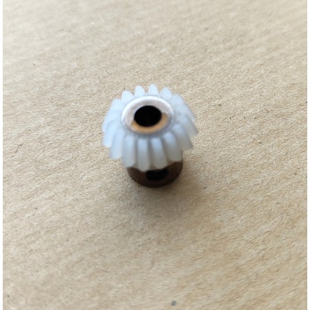 Pignon d'angle de 16 dents en nylon compatible Meccano
