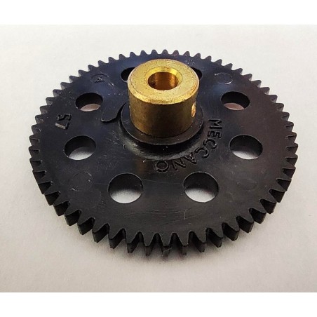 Roue dentée Meccano 57 dents plastique à moyeu noire