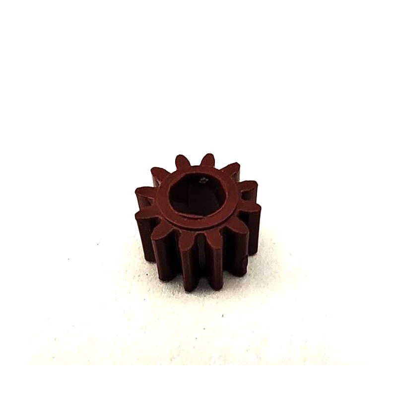Pignon 12 dents Meccano 5 mm en plastique marron 3 pans