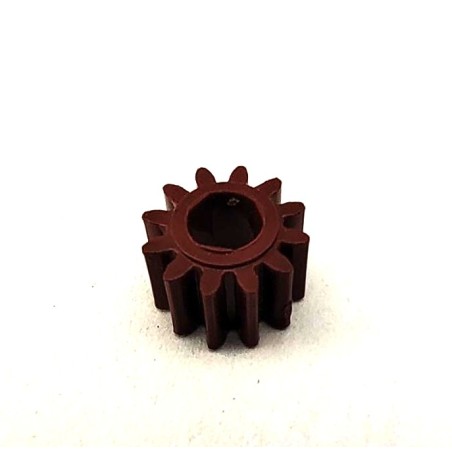 Pignon 12 dents Meccano 5 mm en plastique marron 3 pans