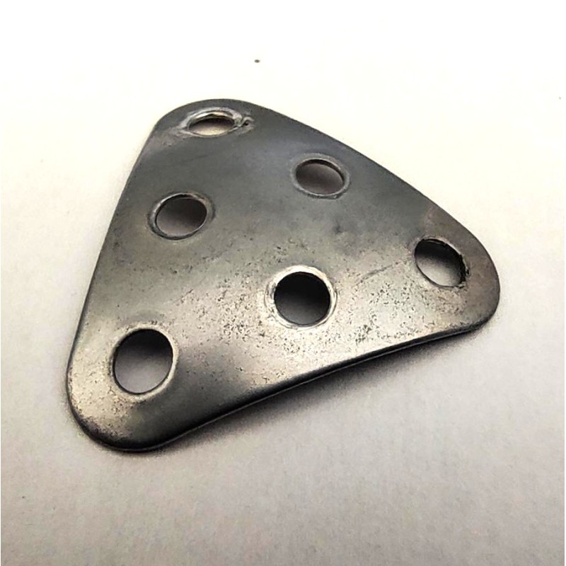 Plaque équilatérale curviligne Meccano argent