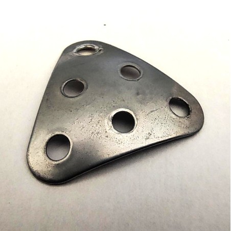 Plaque équilatérale curviligne Meccano argent