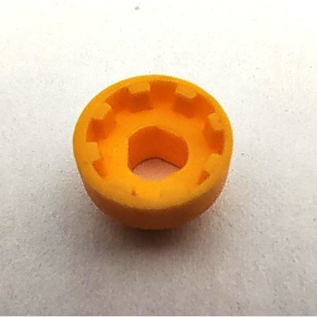 Bague d'entraînement Meccano plastique jaune 3 pans